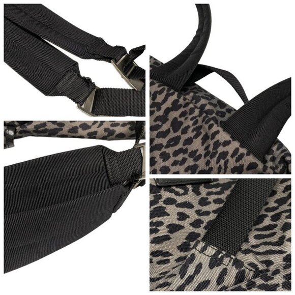 SAINT LAURENT PARIS Hunting Lock Sack Gray Black Nylon Leather 378-060325 - Picture 7 of 14